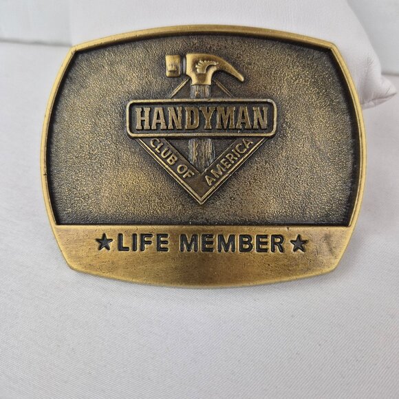 Vintage Handyman Club of America Life Time Member Belt Buckle 1996 Made in USA - Picture 2 of 14